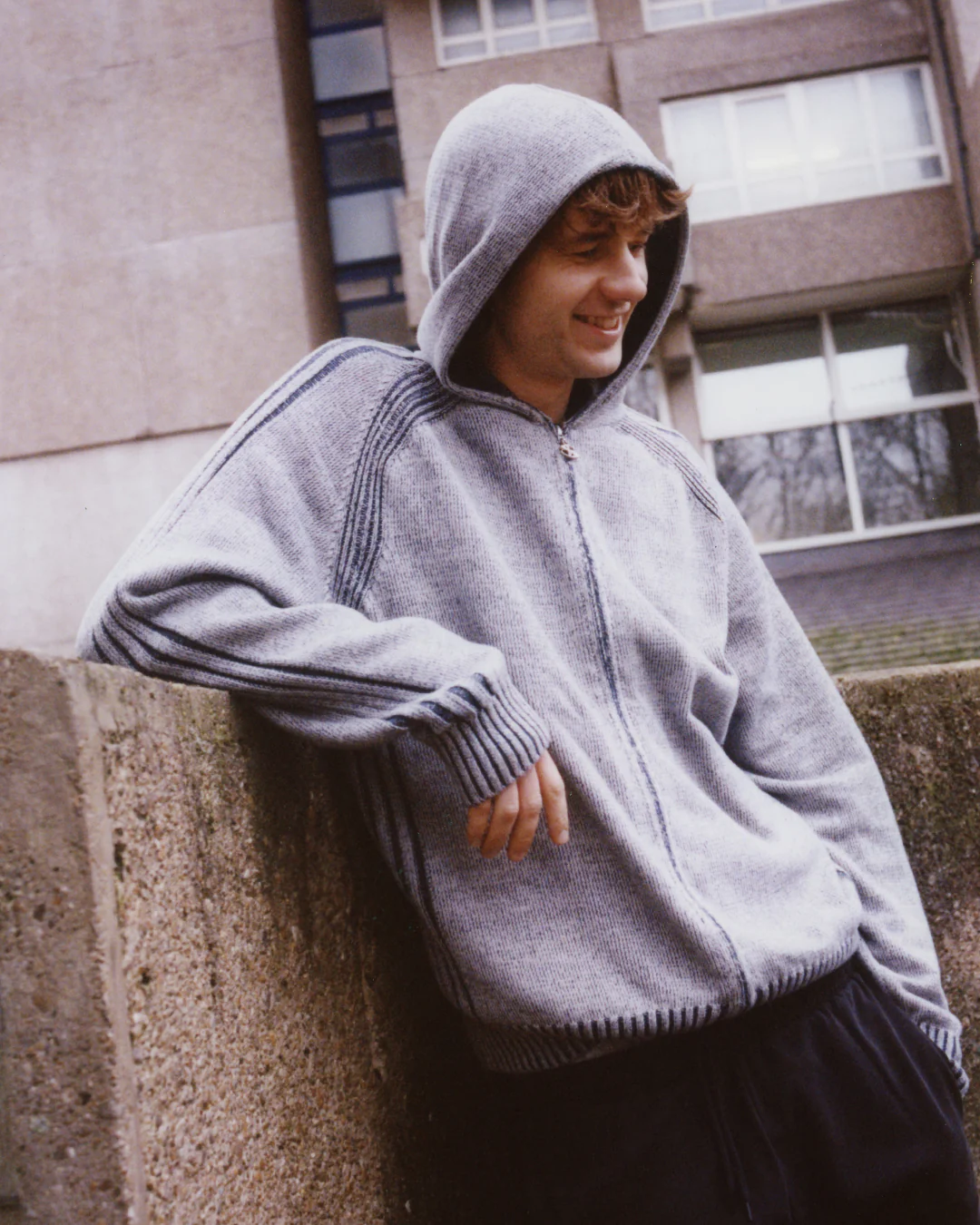 Heathered Fullzip Hood (Stone) - Image 6