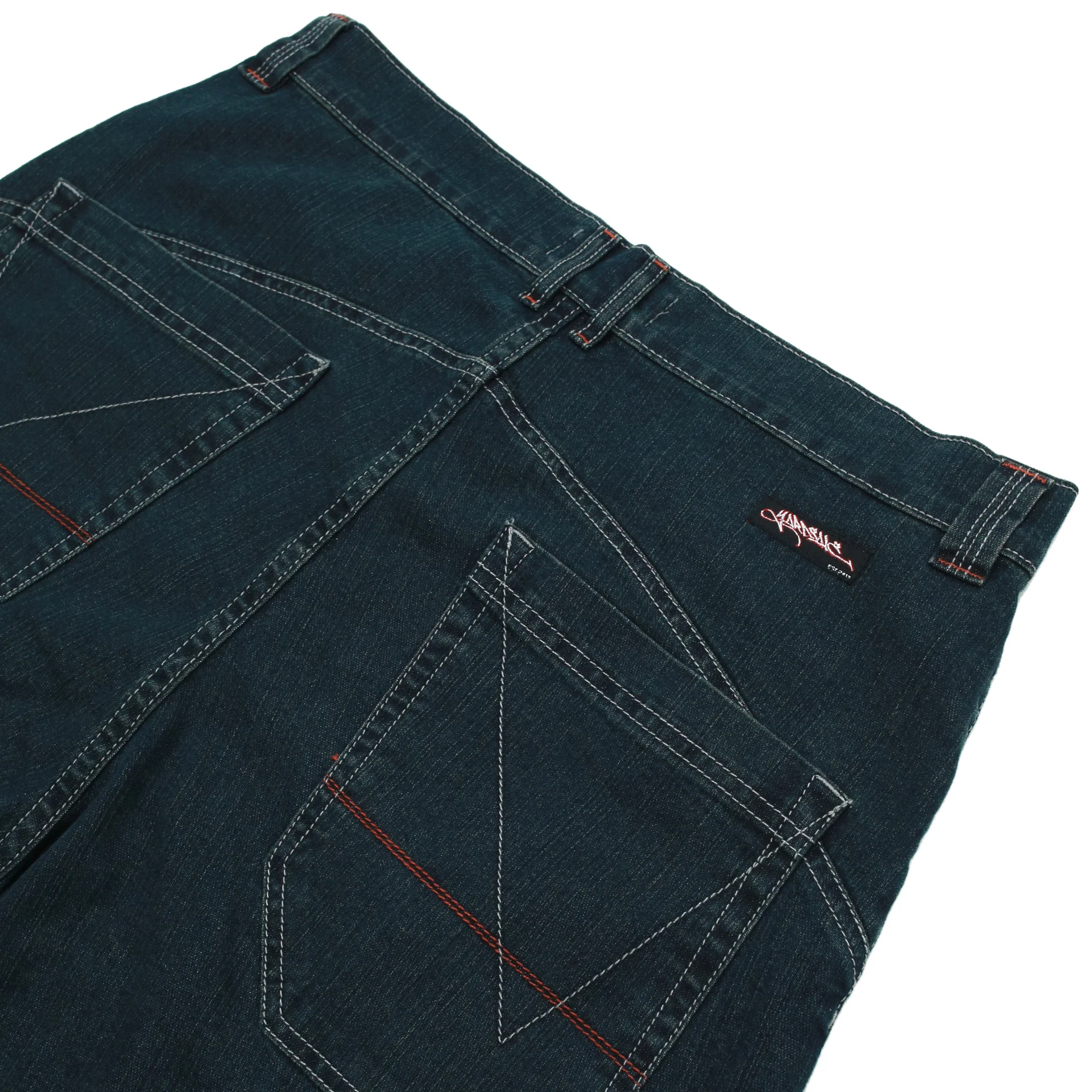 Slub Denim Shorts (Navy) - Image 3