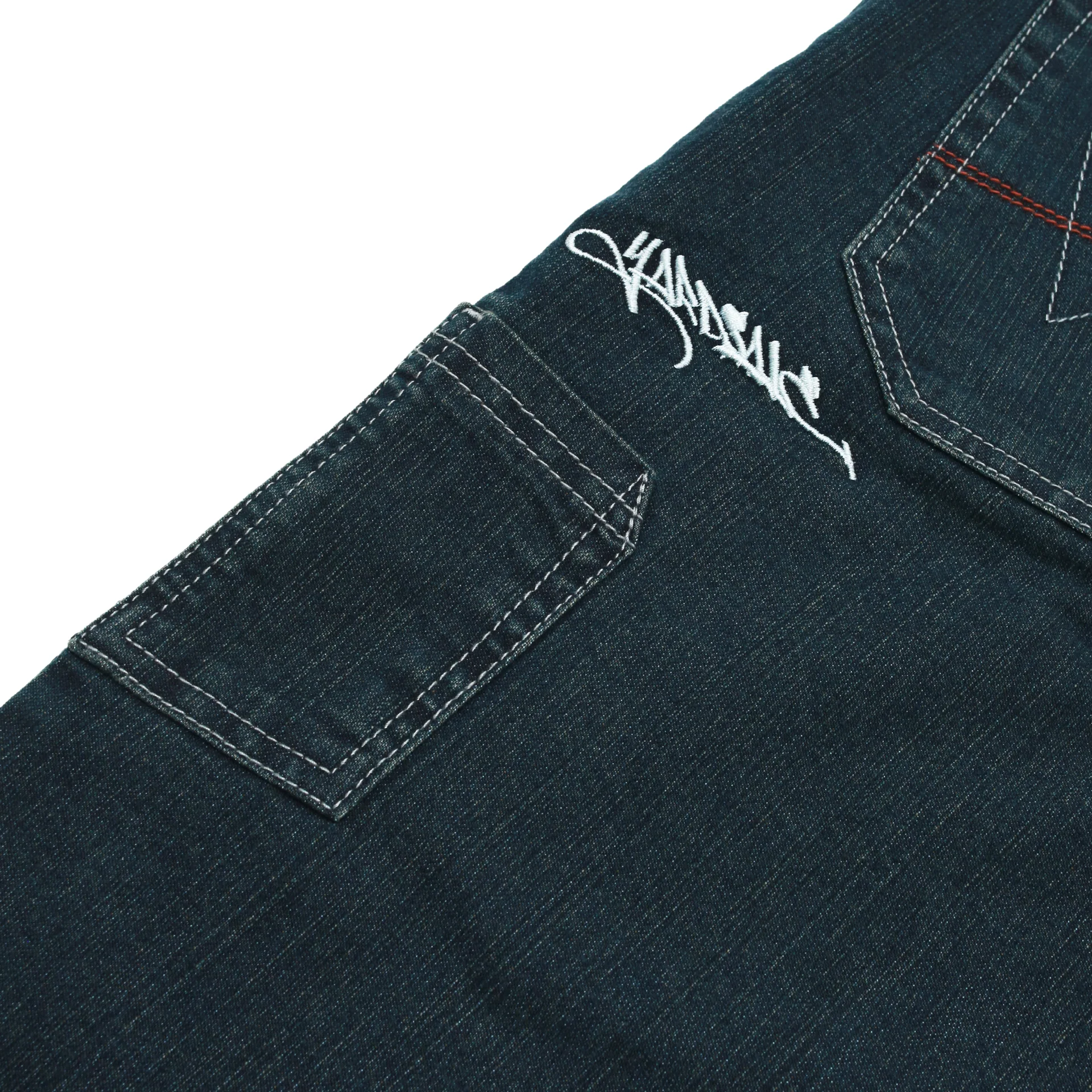 Slub Denim Shorts (Navy) - Image 6