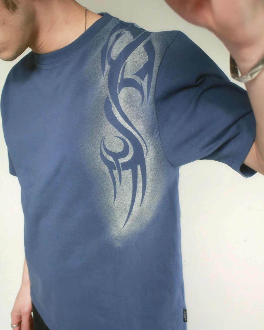 Tribal Fade T-Shirt (Navy) - Image 4