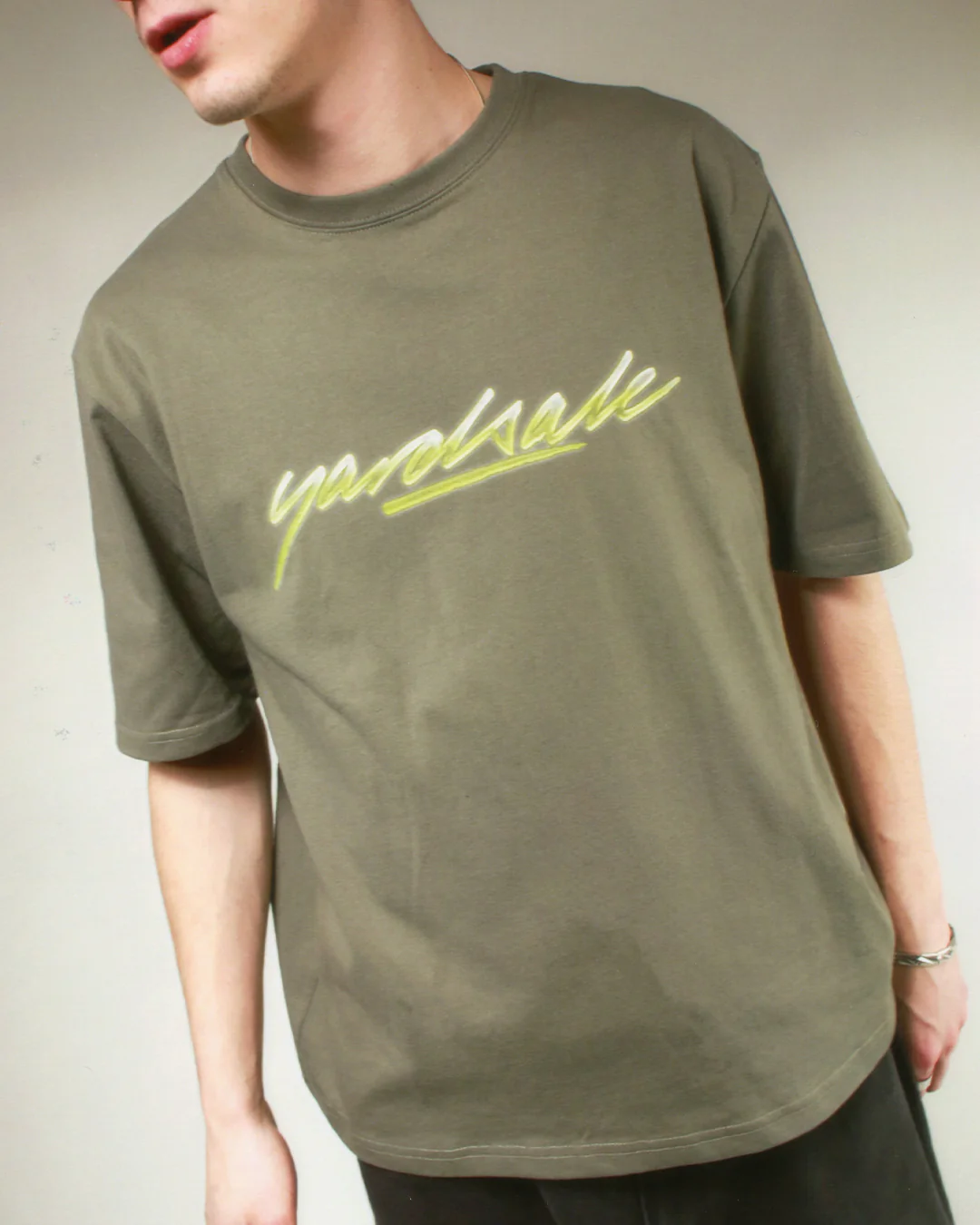 Washed Script T-Shirt (Sand) - Image 3